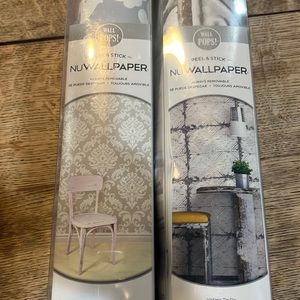 Two different Wall Pops peel and stick Nuwallpaper
